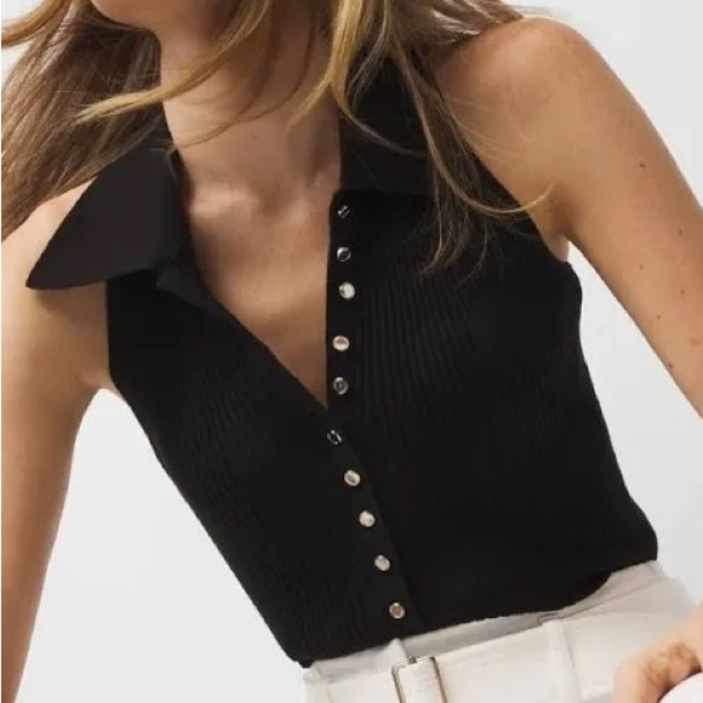 White House Black Market Elegant Black Top